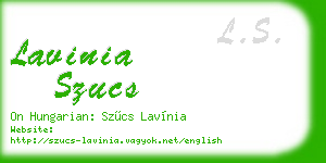 lavinia szucs business card